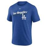 MLB Los Angeles Dodgers Men's Short Sleeve Tri-Blend T-Shirt