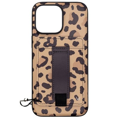 Walli Cases Brown Leopard Magnetic Case with Wallet and Finger Strap