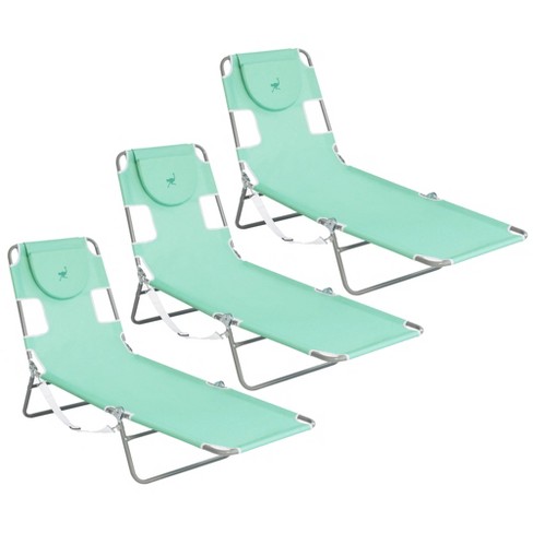 Ostrich chaise lounge folding portable sunbathing poolside best sale beach chair