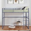 Kumasinova Metal Loft Bed Twin/Full Size,Loft Bed Frame with Guard Rails,Flat Ladder,Twin Loft Bed Frame for Dormitory,Bedroom,No Box Spring Needed - 2 of 4