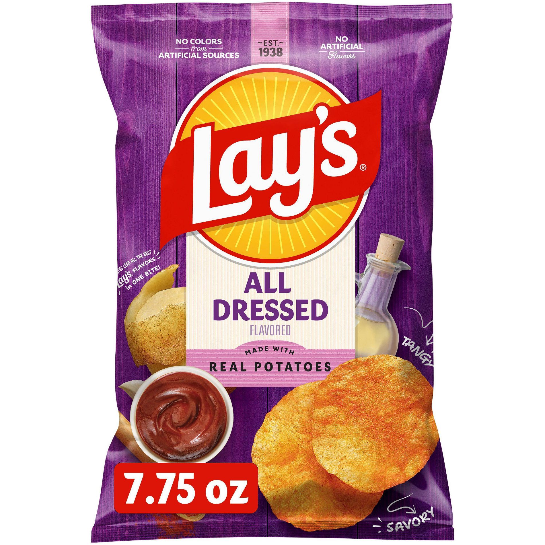 Lay's All Dressed Potato Chips - 7.75oz