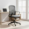 Office Chair 42.1"H Gray – Mesh Fabric Seat with Steel & Nylon Frame, Adjustable Ergonomic Swivel Desk Chair By Zuo Modern - 2 of 4
