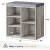 Shoe Bench with Cushion, Storage Bench with Adjustable Shelves - 3 of 4