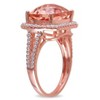 EVERLY JEWELRY | Rose Plated Sterling Silver 5.47 CT TGW Cubic Zirconia and Simulated Morganite Fashion Ring - 2 of 4