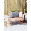 78.9"Patio Sofa Bench Extendable Solid Wood Douglas - 2 of 4