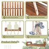 Rustic Twin Size Outdoor Acacia Wood Porch Swing Daybed with 98" Hemp Ropes, Hanging Patio Swing - 4 of 4