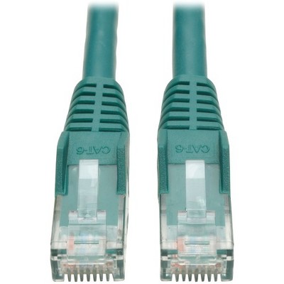 Tripp Lite 25ft Cat6 Gigabit Snagless Molded Patch Cable RJ45 M/M Green 25' - 25ft - 1 x RJ-45 Male - 1 x RJ-45 Male - Green