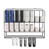 Hair Color Organizer Rack, 2-Tier Wall-Mounted Metal Salon Storage Display for Hair Dye Tubes, Silver - 4 of 4