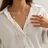 Anna-Kaci Women's Layered Pearl Beaded Necklace with Gold Filigree Accents 31.5in/39.5in - Gold - 3 of 4