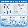 Summer Pool Basketball Hoop Toy Set With 4 Basketballs 4 Circles Pump Floating Swimming Pool Basketball Games Poolside Water Play Toy For 3-12Years - 4 of 4