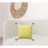 20" X 20" Light Beige And Dark Beige 100% Cotton Zippered Pillow - 2 of 4