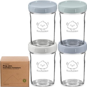 4pk Prep Baby Food Storage Containers, 8 oz Leak-Proof, BPA Free Glass Baby Food Jars for Feeding - 1 of 4