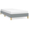 Bed Frame Light Grey Polyester, Plywood, Engineered Wood Twin XL - 2 of 4