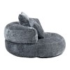 CAVINAS High Back Bean Bag Chair, Lazy Sofa Lounger with Three Pillows for Adults and Kids, Single Sofa Chair, Indoor & Outdoor, Gray - 2 of 4