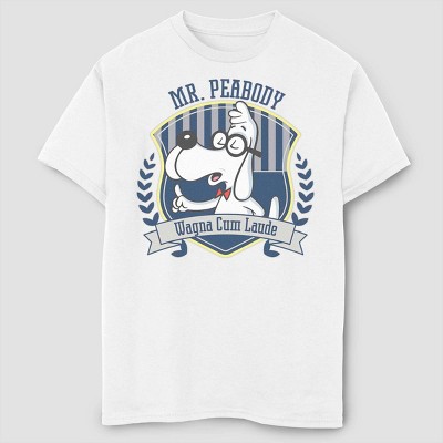 Boys Rocky Bullwinkle Mr Peabody Crest T Shirt White Target - mr clean roblox shirt