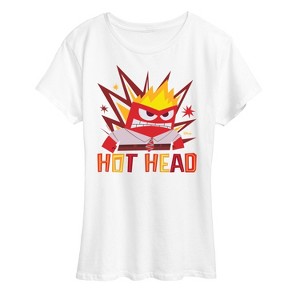 Women's - Inside Out 2 - Anger Hot Head Short Sleeve Graphic T-Shirt - 1 of 4