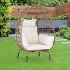 BestMassage Egg Chair Egg Basket Chair 352lb Capacity for Patio Garden Living Room - 2 of 4