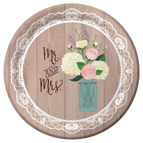 Rustic Wedding 10 Banquet Plates 8ct Target