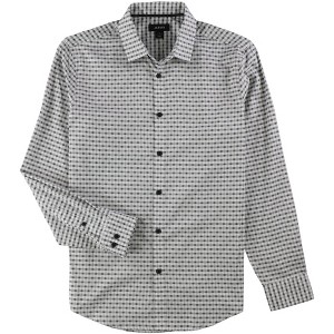 Alfani Mens Plaid-Print Button Up Shirt - 1 of 1
