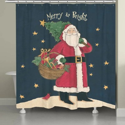 Laural Home Vintage St. Nick Shower Curtain