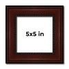 PosterPalooza | Square Distressed Brown Picture Frame - UV Acrylic, Foam Board Backing, Hanging Hardware - 2 of 4