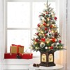 3/4.5 Ft Christmas Tree with 78 Multicolor Led Lights, Pre-Lit Artificial Christmas Trees with Potted Base - 3 of 4