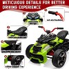 12V Kids Electric Ride on Truck Car Remote Control, 7MPH, 2 Speeds, 2x55W Motor, LED Lights, Music, USB & EVA Tires, Gift for Boy Girl - 3 of 4