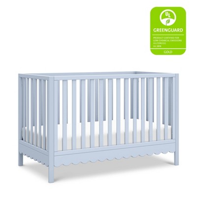 Powder Blue Pine Wood 4-in-1 Convertible Crib