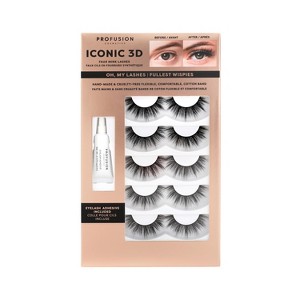Profusion Cosmetics Iconic 3D Faux Mink Lashes - 5 Pair - 1 of 4