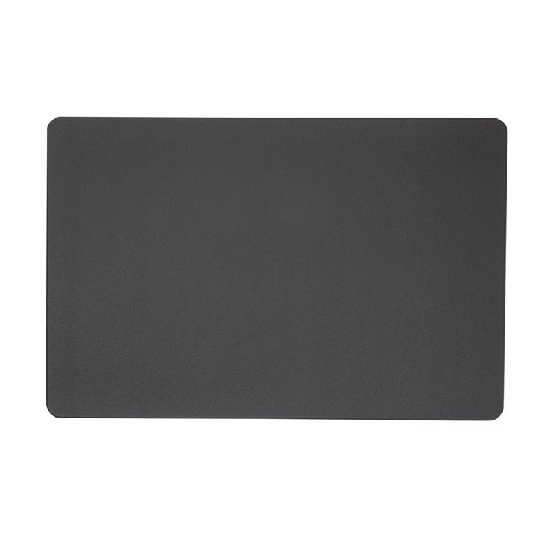 Juvale Set of 6 Black Faux Leather Placemats for Dining Table Decor and Accessories, 17.75 x 11.75 in, 4 of 6