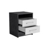 Grungis Modern Wood Nightstands with 2 Drawers and Open Shelf,Bedside Table with Metal Handles,End Table for Bedroom - 4 of 4