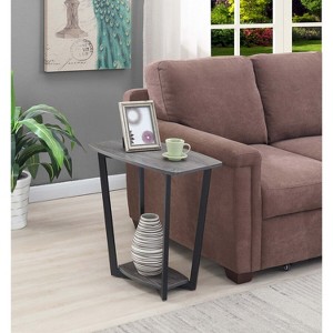HomeStock Belmont Rustic Industrial End Table with Open Bottom Shelf, Powder Coated Metal Frame and Spacious Modern Display Surface - 1 of 4