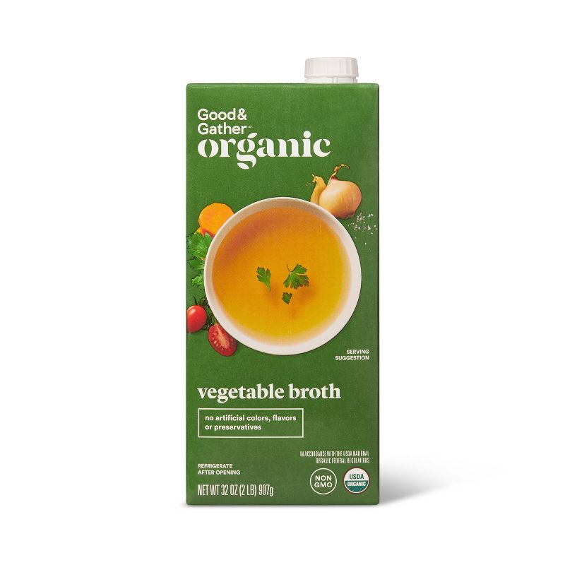 Organic Vegetable Broth - 32oz - Good &#38; Gather&#8482;, 1 of 5