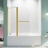 Sleek Frameless Shower Enclosure for Bathtubs, 6mm Thick SGCC Safety Tempered Glass, Pivot-style Tub Shower Door - 2 of 4