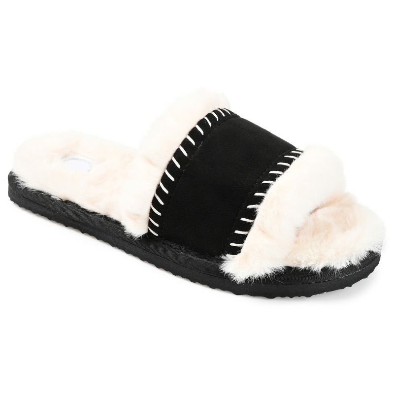 Journee Collection Womens Mardie Tru Comfort Foam Slip On Slide Open Toe Slippers, 1 of 11