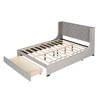 YOOCOZZ Queen Size Velvet Upholstered Platform Bed with Wingback Headboard and Storage Drawer - 4 of 4