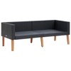 vidaXL Garden Sofa Black, Cream White - 4 of 4