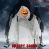 Whisen Outdoor Halloween Hanging Pumpkin Ghost w/ Light Up Eyes, Sound Activated Prop w/ Creepy Howling Sounds - Light Green - 3 of 4