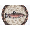 Earth Rugs Coastal Pink Salmon Coaster – 7" Round Jute Drink Mat with Hand-Stenciled Design - 2 of 3