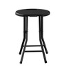 VECELO 18 in. Portable Folding Chair with Handle, Heavy Duty Round Fold Stool Chair, Foldable Stool for Indoor or Outdoor, Black/White - 4 of 4