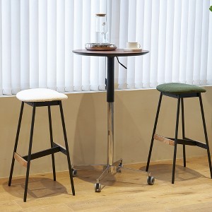 Movable Adjustable Bar Table 360 Swivel Counter Bar Height Aluminum Alloy Star Base Mobile Coffee Table - 1 of 3