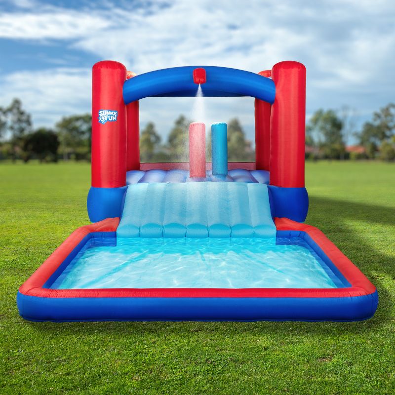 Sunny & Fun Inflatable Kids Backyard Water Slide Park & Bounce House, 4 of 9