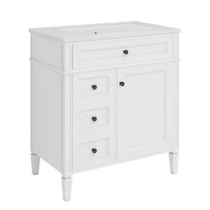 Dexmalle Modern Bathroom Vanity Storage Cabinet with Top Sink and a Tip-out Drawer - 1 of 4