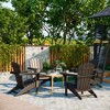Outsunny Adirondack Chair with Cup Holder, All Weather Patio Chair HDPE Lounger, Fire Pit Seating High Back and Wide Seat for Outdoor - 3 of 4