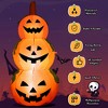 Costway 5 Ft  Halloween Inflatable 3-Pumpkin Stack Blow Up Pumpkin Ghost Yard Decoration - 4 of 4