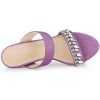 Allegra K Women's Glitter Rhinestone Stiletto Heels Sandals - 4 of 4