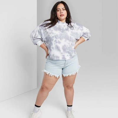 target plus size jean shorts