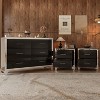 Okak Elegant High Gloss 6-Drawer Bedroom Dressers with Metal Handle, Mirrored Storage Cabinet,Chest of Drawers for Living Room,Entryway - 3 of 4