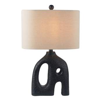 SAGEBROOK HOME 21" Open Cut-Out Table Lamp Black