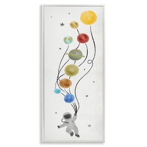 Stupell Industries Whimsical Astronaut Floating Balloon, 10" x 24" - 1 of 4